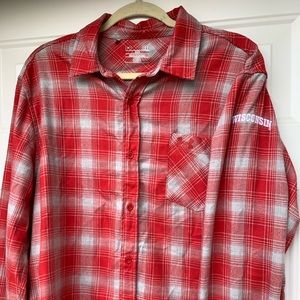 Under Armour Wisconsin Badgers Flannel Button-Down